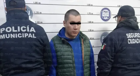 Aseguran a presunto asaltante armado en calles de Zumpango