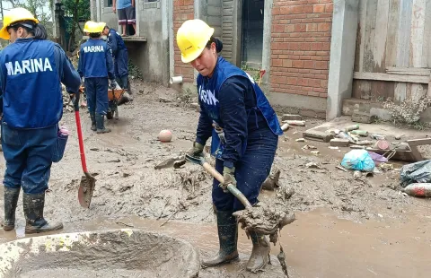 Concluye Marina acciones de auxilio por huracán Erick en Oaxaca