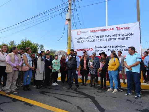Entrega Gobierno de Texcoco obras de infraestructura en Santa María Nativitas