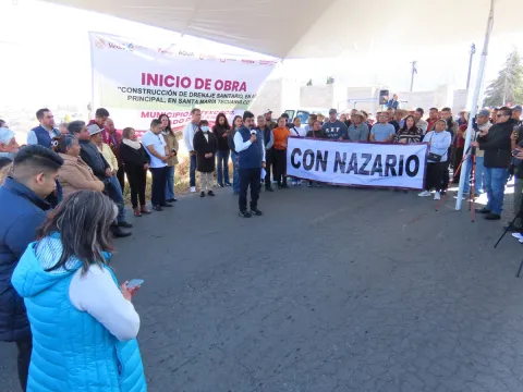 Inician obra de drenaje sanitario en Santa María Tecuanulco