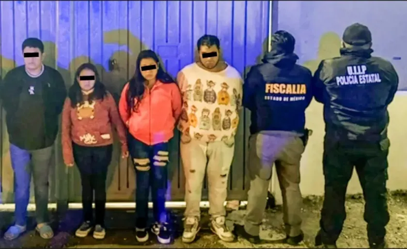 Aprehenden a cuatro extorsionadores por amenaza a comerciante de Acolman.