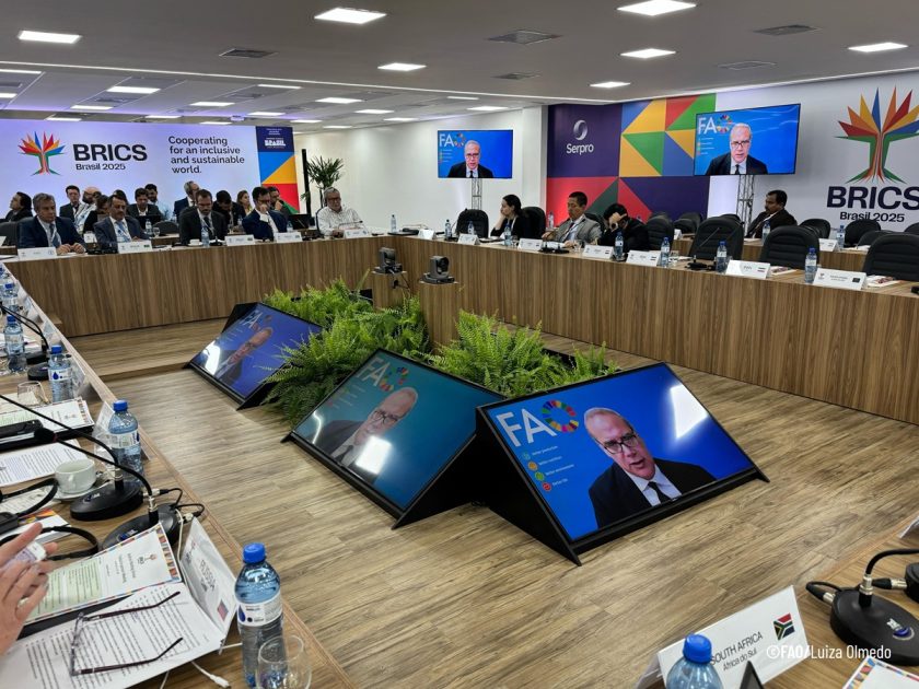 La FAO participa en reunión de los BRICS y contribuye a los debates sobre seguridad alimentaria, agricultura familiar y transformación azul