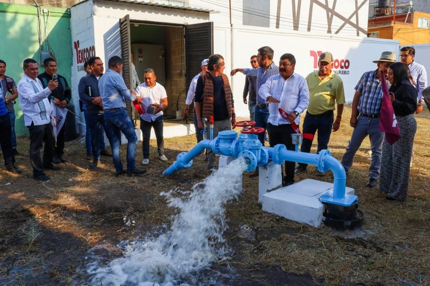 Texcoco inaugura pozo de agua potable en San Luis Huexotla