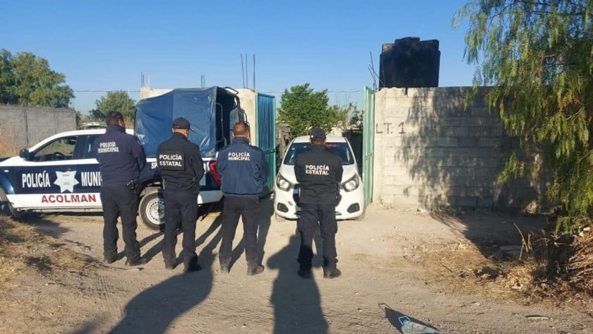 Recuperan autopartes y placas de CDMX y Edoméx en operativo de Acolman