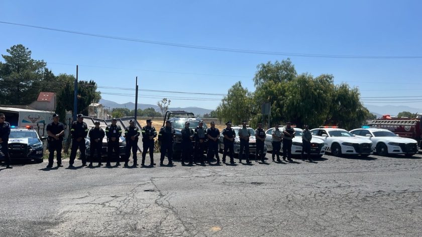 Policía, Bomberos y Guardia Nacional vigilan Acolman en Semana Santa