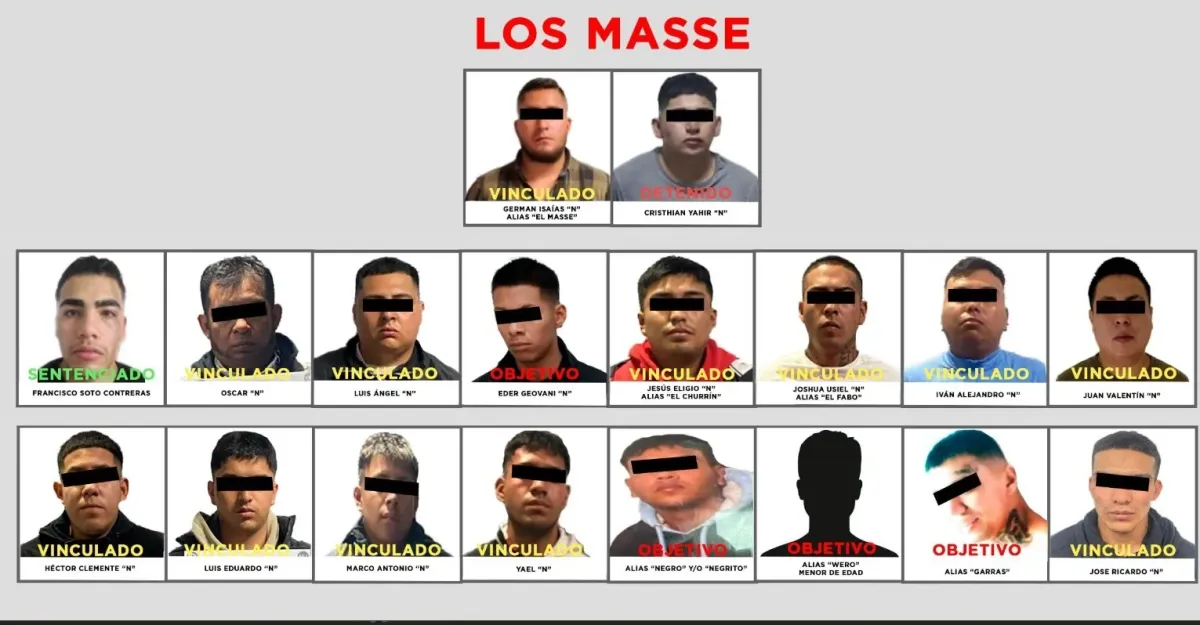 Fiscalía del Edoméx desarticula célula de “Los Masse”, dedicada al robo de vehículos en Ecatepec