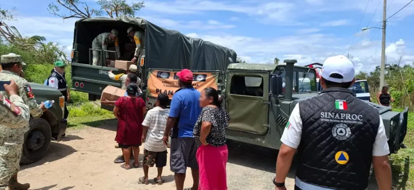 Avanzan trabajos de recuperación tras el paso del huracán Erick en Guerrero y Oaxaca