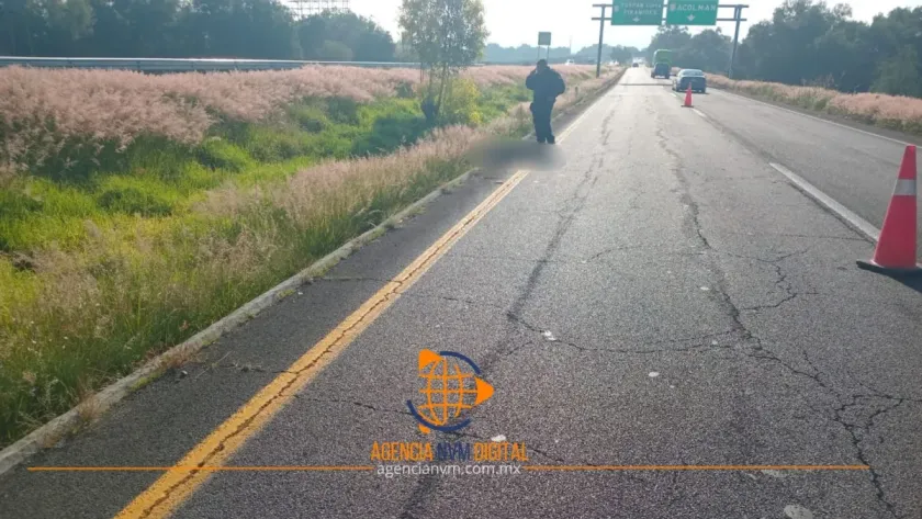 Investigan muerte de hombre en la autopista México-Pirámides