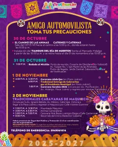 Evita contratiempos en Teotihuacán durante las festividades tradicionales