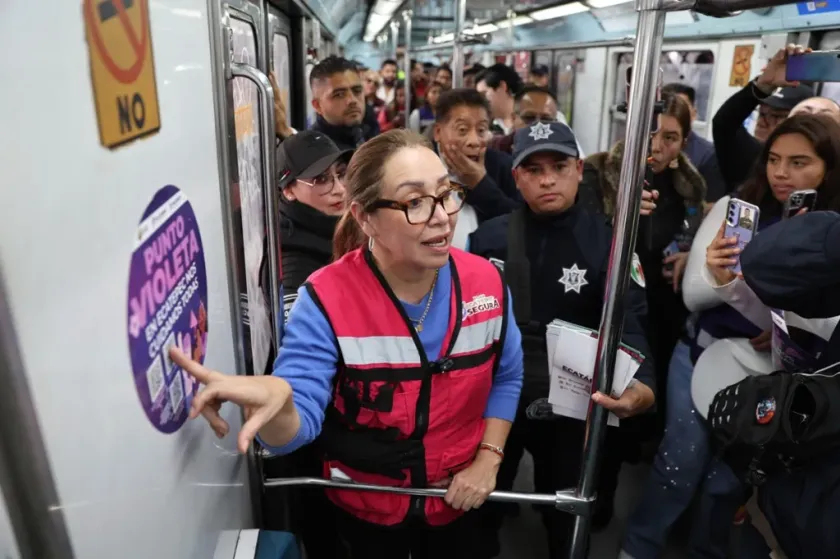 Blindan estaciones de la Línea B con operativo Metro Seguro