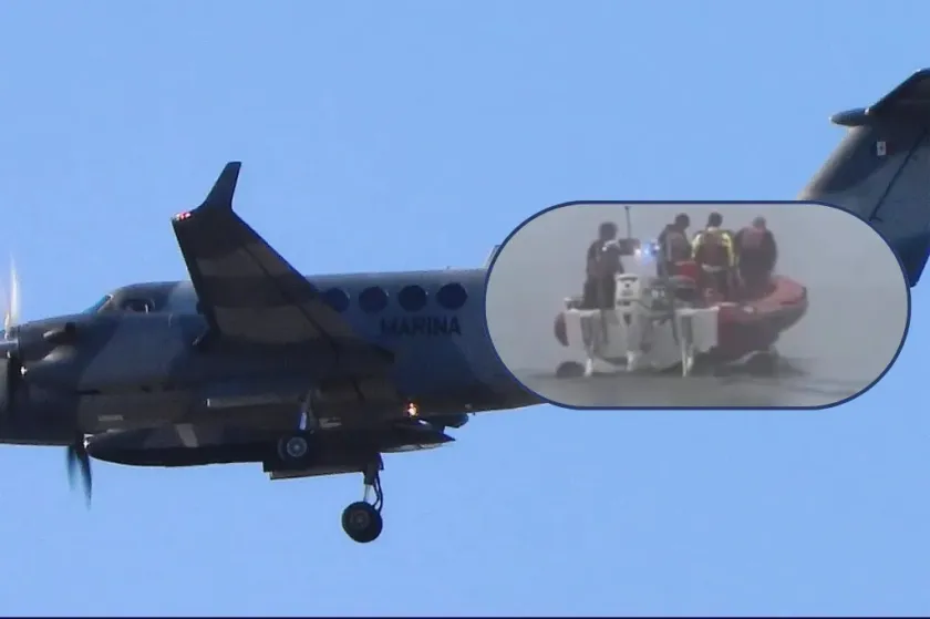 Cae avión de la SEMAR en Texas durante vuelo de traslado médico