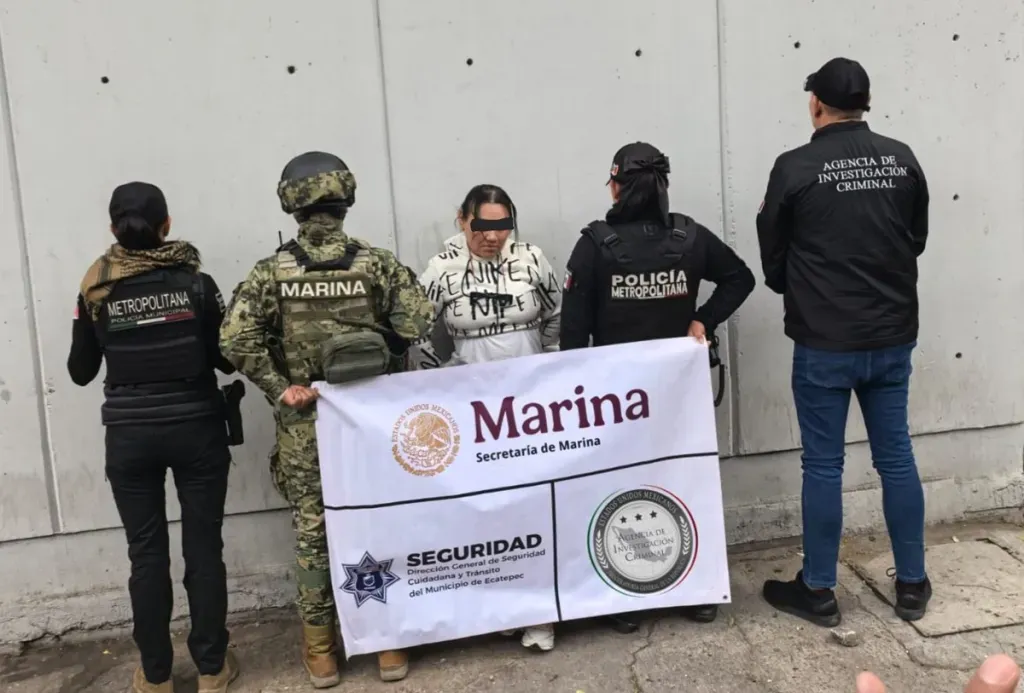 Capturan a mujer colombiana por delitos de extorsión en Ecatepec