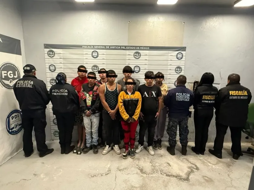 Capturan a nueve sujetos implicados en extorsiones en Tezoyuca