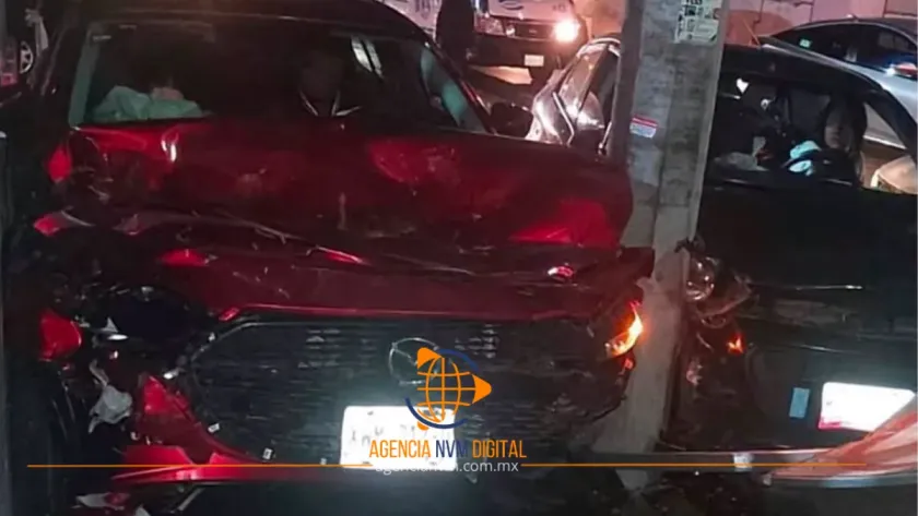 Detienen a conductor tras provocar carambola en México-Pachuca