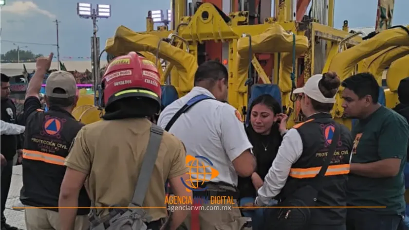 Sufren falla juegos mecánicos durante las fiestas patronales de Chalco