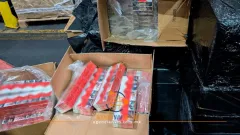 Aseguran casi seis millones de cigarros falsos en el AICM