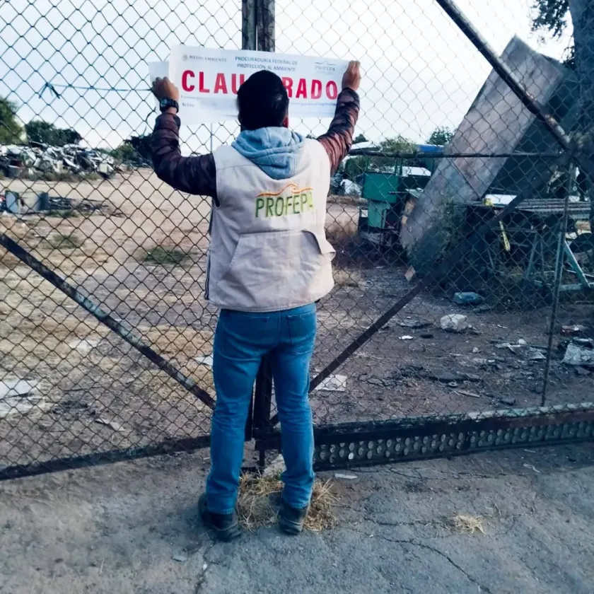 Clausura Profepa patio de maniobras de Flecha Roja tras incendio en Hidalgo
