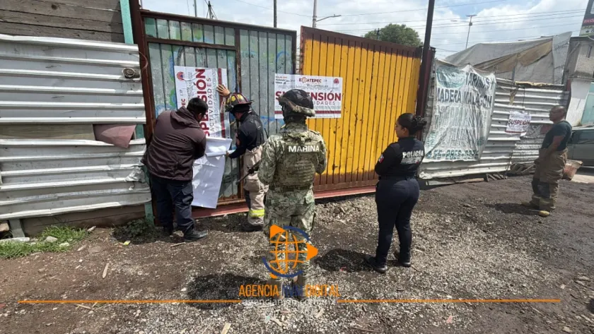 Intervienen autoridades predio con químicos peligrosos en Ecatepec