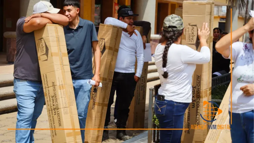 Fortalecen comercio de Nopaltepec con entrega de nuevo equipamiento