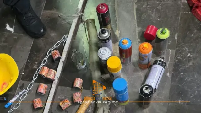 Decomisan objetos peligrosos tras disturbios en el Metro Tlatelolco