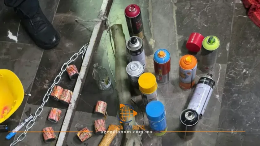 Decomisan objetos peligrosos tras disturbios en el Metro Tlatelolco