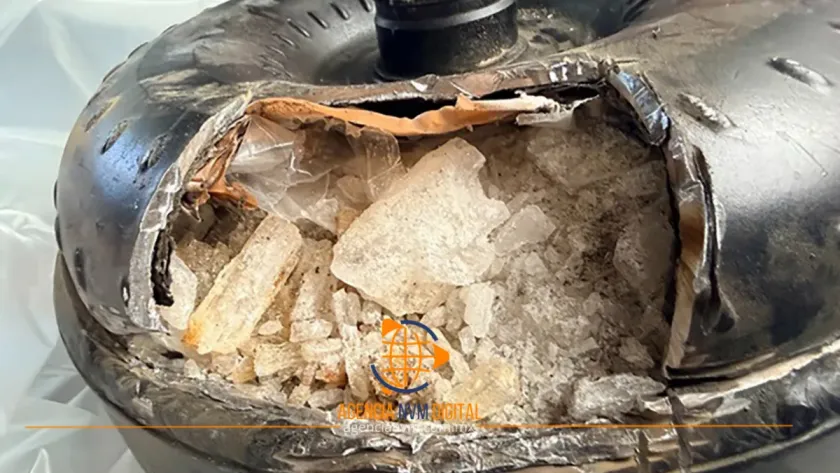 Aseguran metanfetamina dentro de pieza metálica en aeropuerto de Toluca