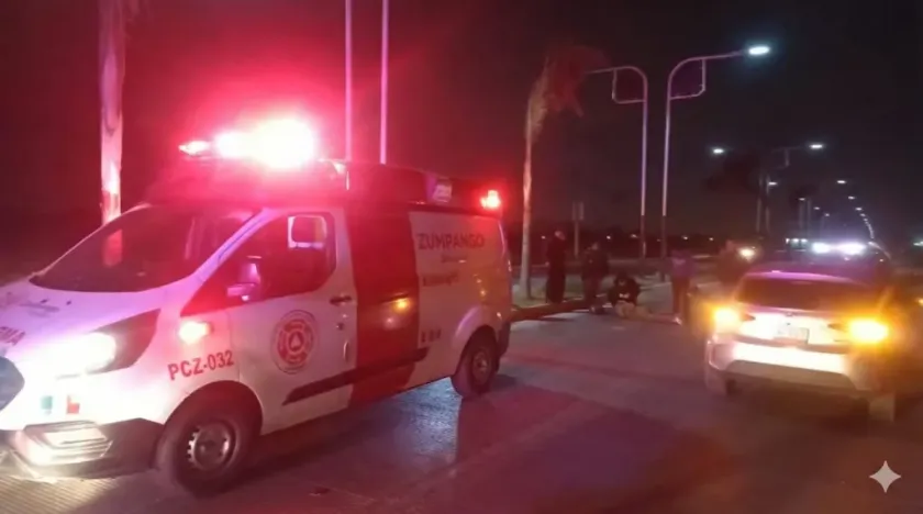 Derrapa motociclista en Viaducto Bicentenario bajo efectos del alcohol