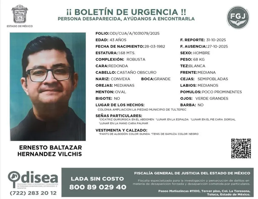 Desaparece sacerdote en la Diócesis de Cuautitlán