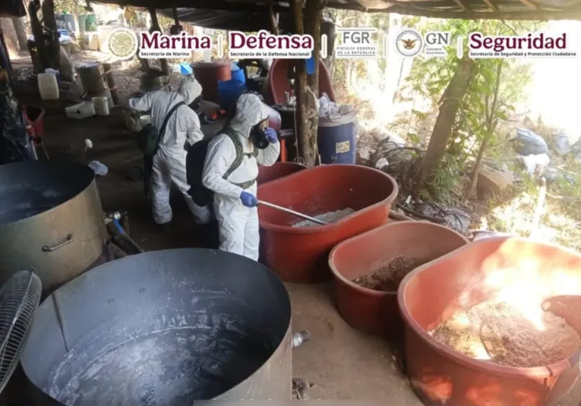 Desmantelan laboratorio clandestino en Guerrero.