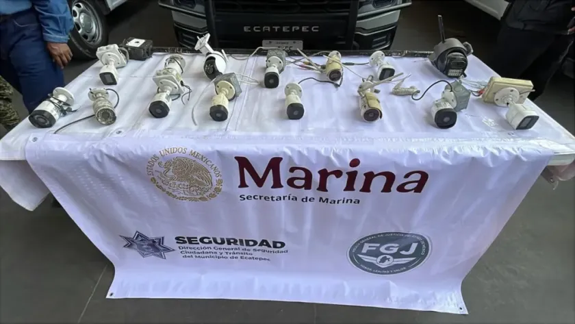 Desmantelan red de 220 cámaras ilegales en operativos de Ecatepec