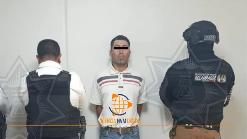 Aseguran a presunto extorsionador durante operativo en Chimalhuacán