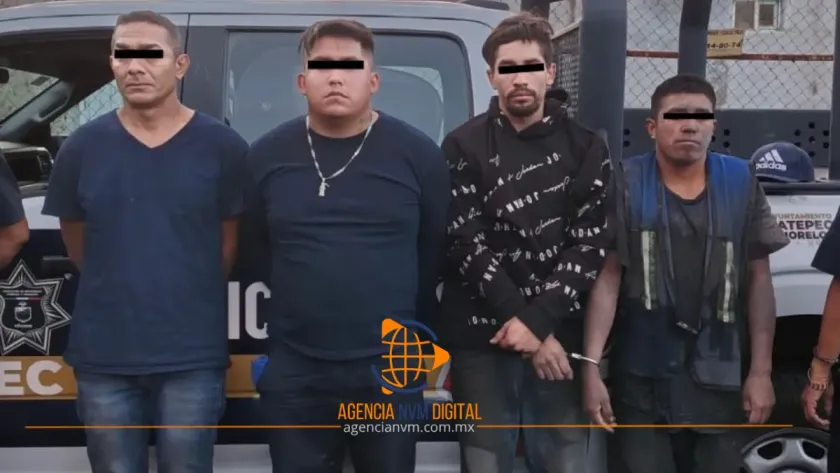 Sorprenden a cuatro sujetos robando cable subterráneo en Ecatepec
