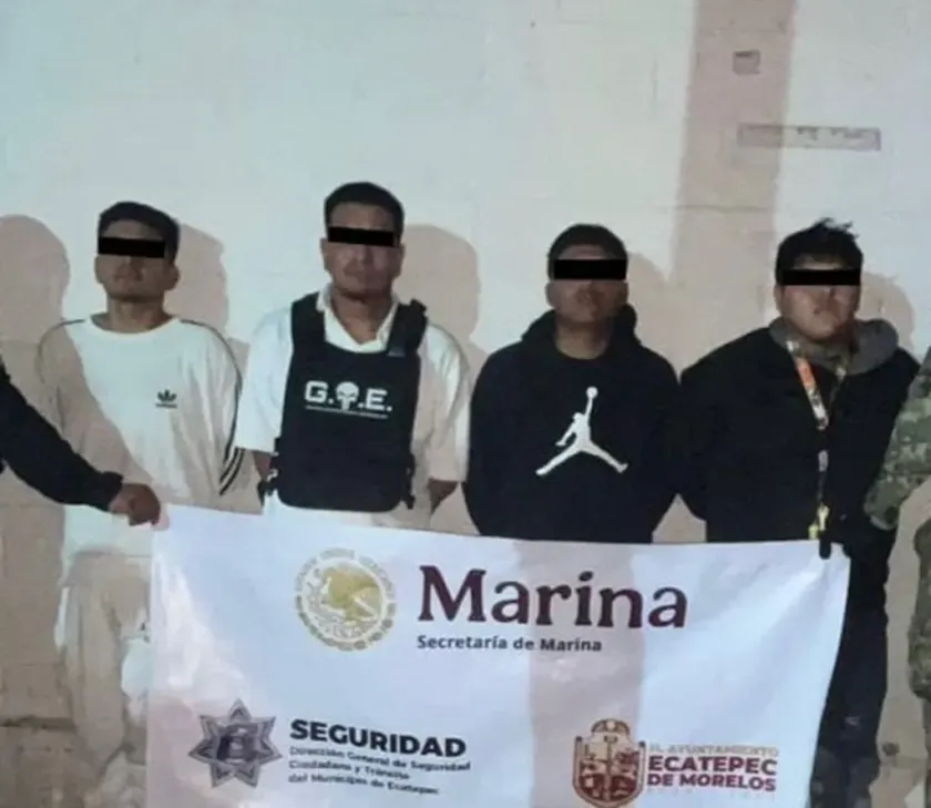 Detienen a cuatro presuntos extorsionadores en Ecatepec