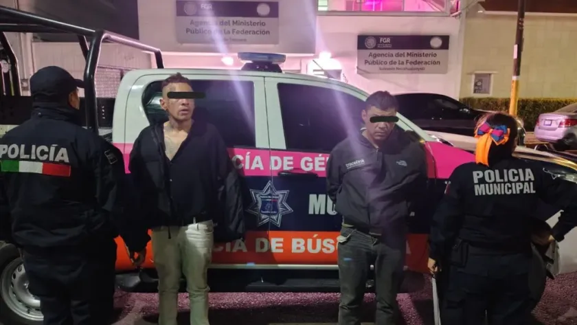 Detienen a dos hombres armados en centro de Teotihuacán