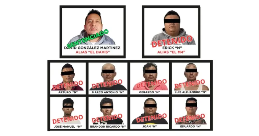 Detienen a nueve presuntos integrantes de célula delictiva “M4” en el Valle de México