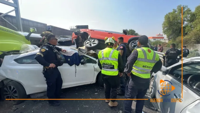 Detienen a chofer tras provocar choque múltiple en la zona de Las Américas.
