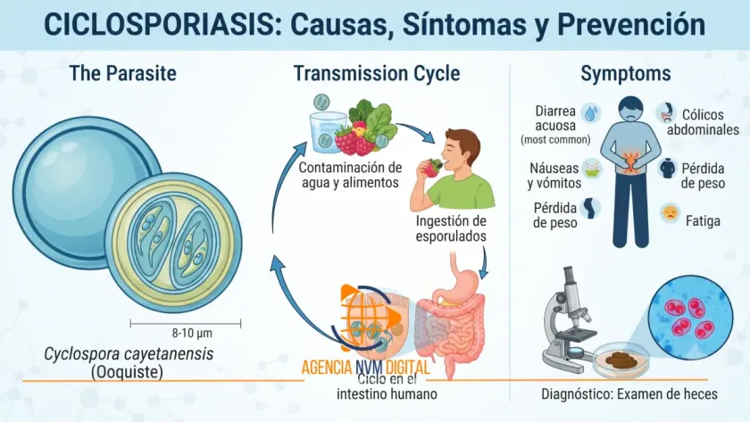 Emiten aviso preventivo por brote de ciclosporiasis en EE. UU.