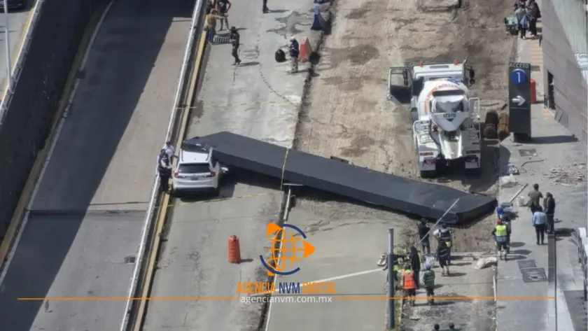 Cae estructura en Paseo Interlomas y deja un muerto  