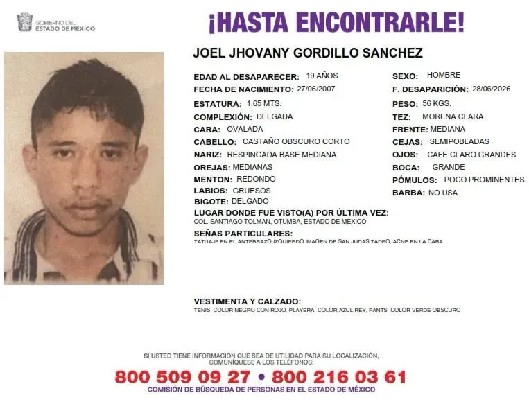 Activan protocolos para localizar a joven en Santiago Tolman
