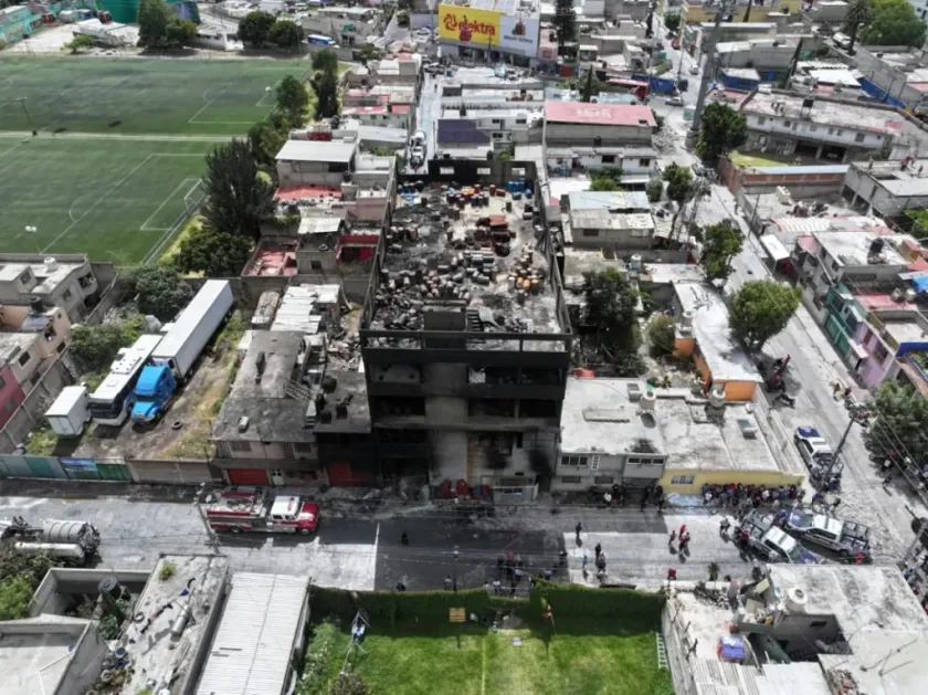 Garantizan seguridad a familias afectadas por fuego en Ecatepec.