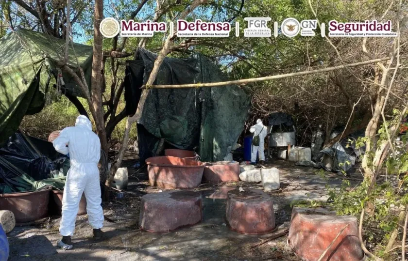 Golpe histórico a narcolaboratorio en San Blas, Nayarit