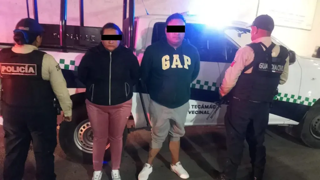 Guardia Civil Detiene a Pareja en Tecámac por Extorsión y Portación de Armas