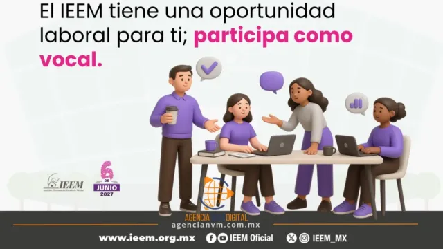 Ofrece IEEM empleo ciudadano en órganos electorales desconcentrados