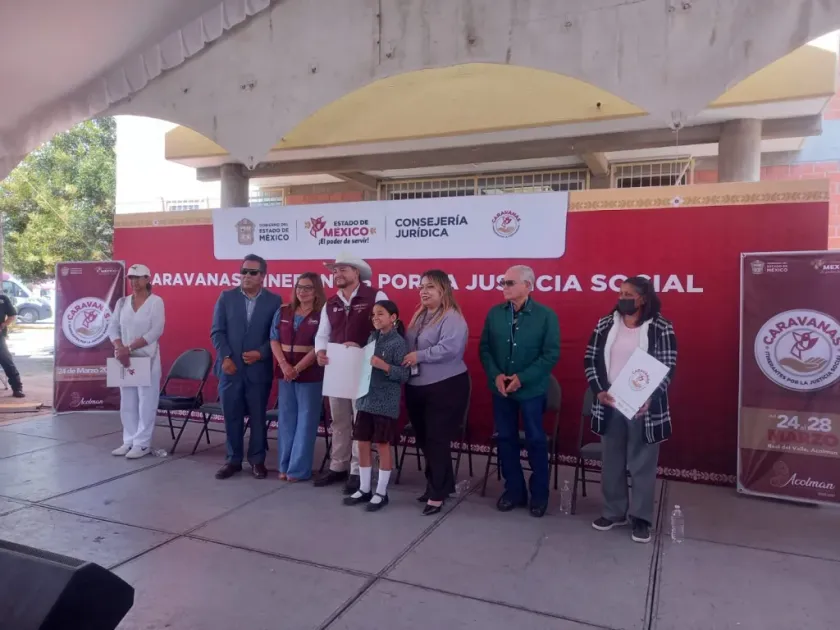 Inauguran Caravanas por la Justicia Social en Real del Valle, Acolman.