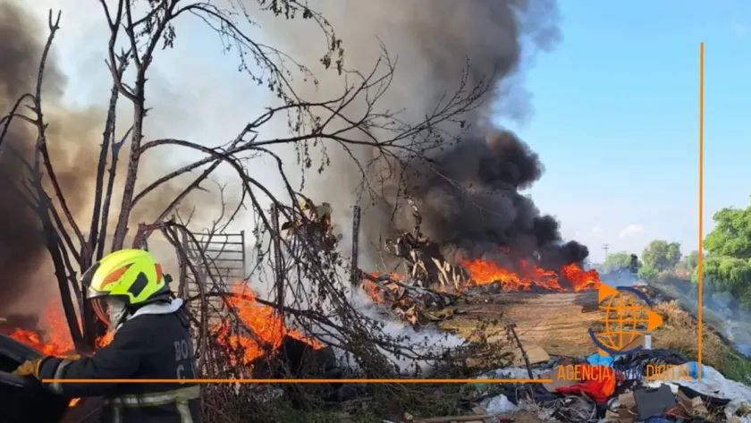 Movilizan bomberos de cinco municipios por siniestro en Cuautitlán