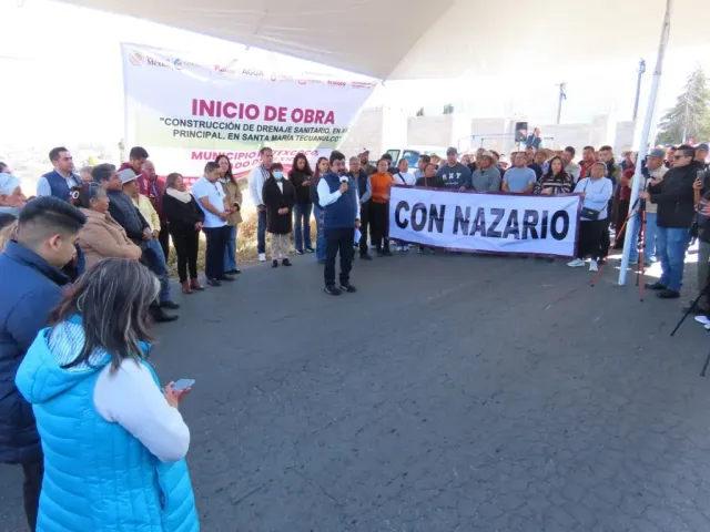 Inician obra de drenaje sanitario en Santa María Tecuanulco