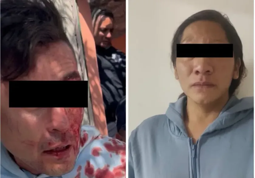 Intentaba arrojar a su bebé; policías lo impiden en Ecatepec.