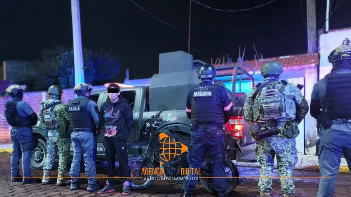 Atrapan a sujeto con moto robada durante operativo en Maquixco