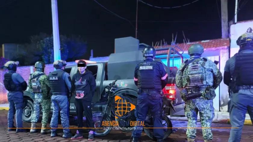 Atrapan a sujeto con moto robada durante operativo en Maquixco