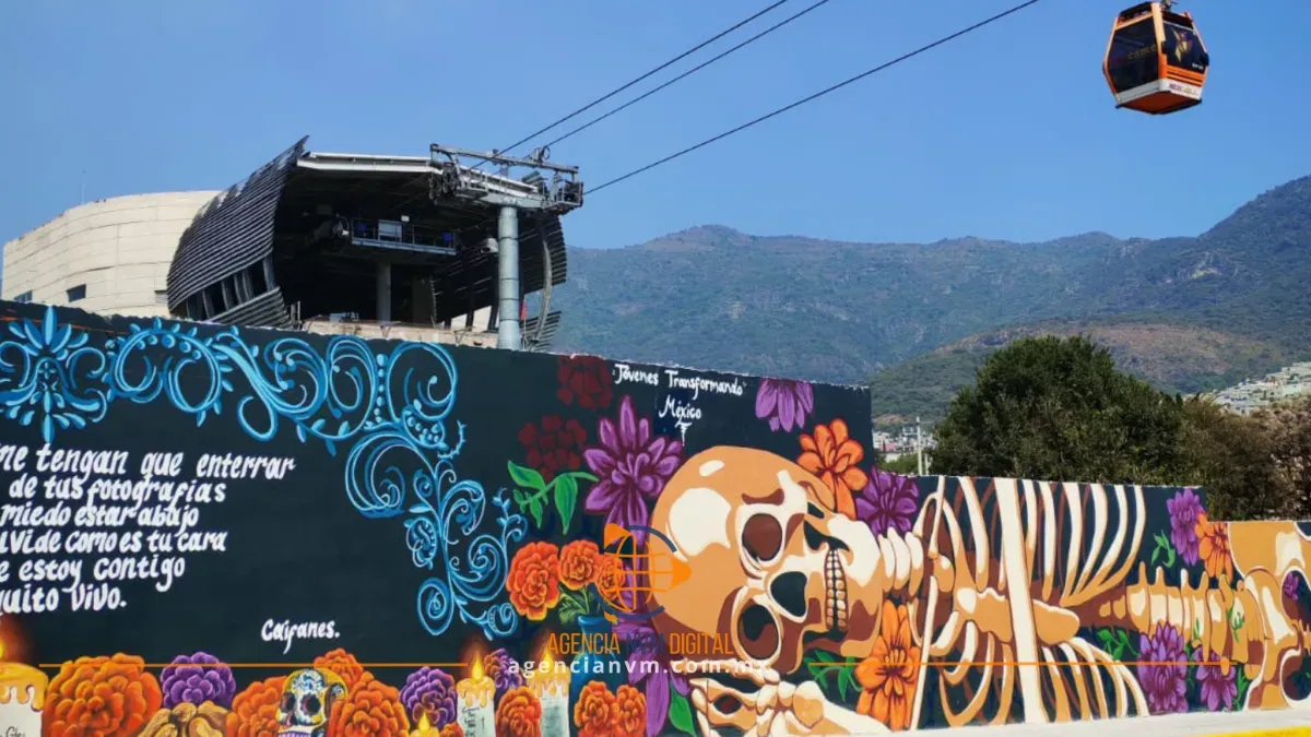 Unen a un millón de jóvenes en megamural por Día de Muertos 